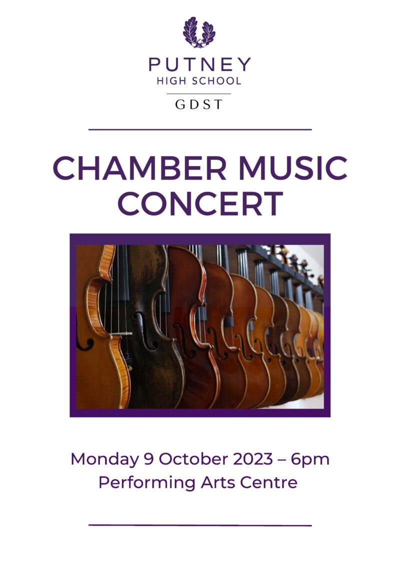 Join us for our Chamber Music Concert on Monday 9 October, at 6PM in the PAC
